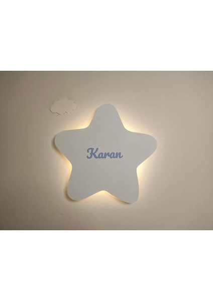 Yıldız Gece Lambası Çocuk Odası Bebek Odası Dekoratif Aydınlatma Isme Özel modelleri
