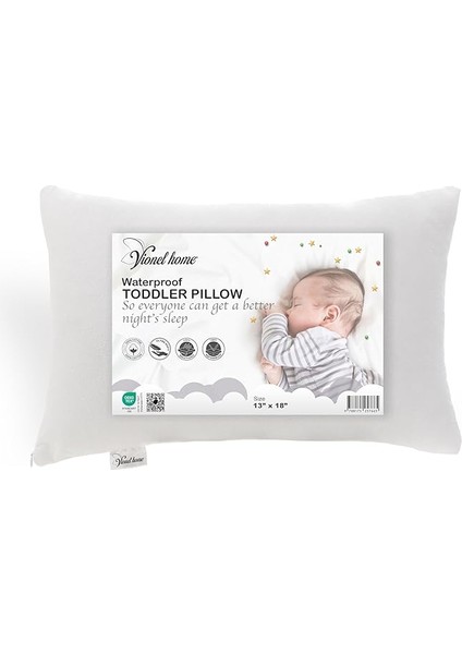 Home Su Geçirmez Bebek Yastığı, 13X18", Küçük Çocuklar Ultra Yumuşak, Makinede Yıkanabilir, Nefes Alabilir, Bakımı KOLAY,%100 Pamuklu Yastıklar, Uyku, Seyahat, Okul Için Mükemmel. Beyaz Seyahat Yastığı.