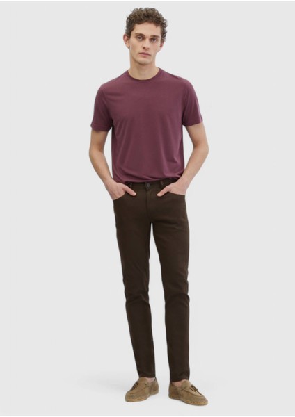 Kiremit Düz Bisiklet Yaka T-Shirt fiyatları