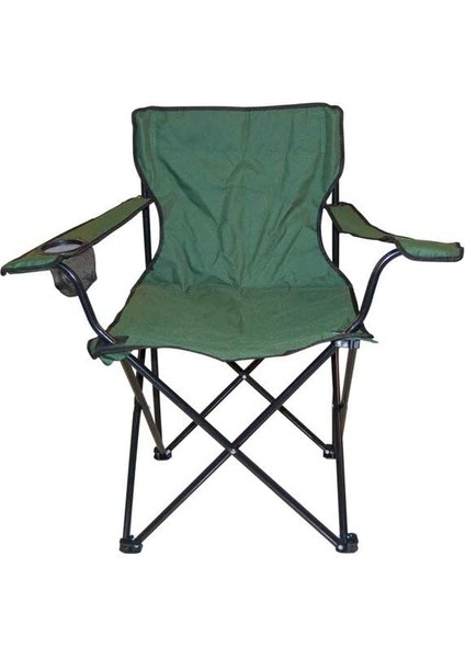 Çantalı Pratik Katlanır Bez Kamp Piknik Bahçe Plaj Deniz Doga Koltuk Sandalyesi Sezlong 2,3kg (Yeşil)