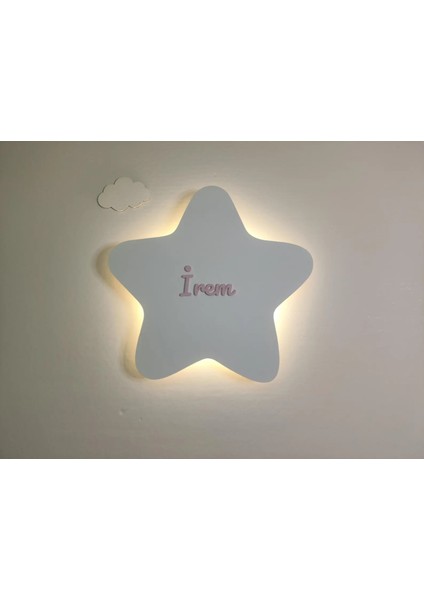 Yıldız Gece Lambası Çocuk Odası Bebek Odası Dekoratif Aydınlatma Isme Özel indirimleri