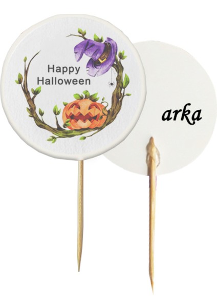 40 Parça Balkabağı Cadılar Bayramı Partisi Kürdan Seti - Bardak Kase Kısa ve Uzun Kürdan - 1 modelleri