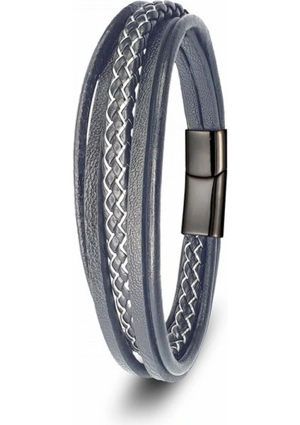 Siyah Beyaz Çoklu Deri Bileklik 33513B2D9