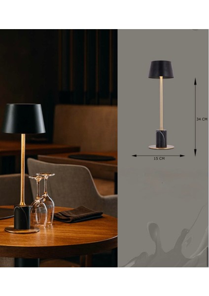 Şarjlı Modern Masa Lambası – Siyah & Eskitme Premium Tasarı fiyatları