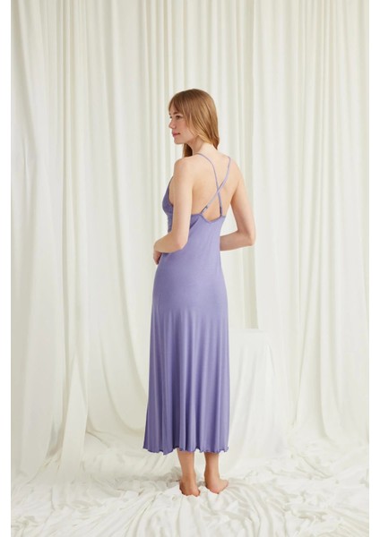 Monamise Göğüs ve Sırt Dekolteli Dantelli Yırtmaçlı Gecelik fiyatları