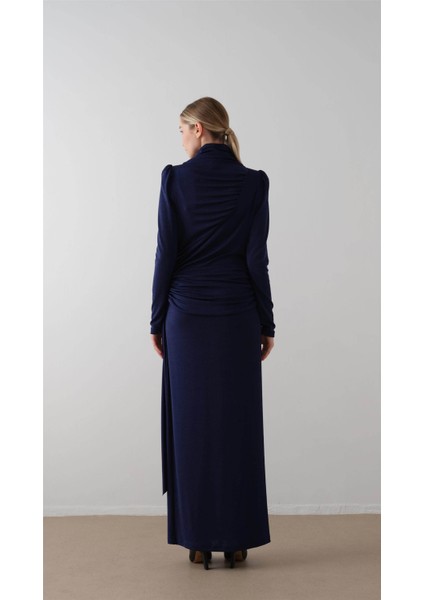 Dökümlü Örme Elbise Lacivert fırsatları