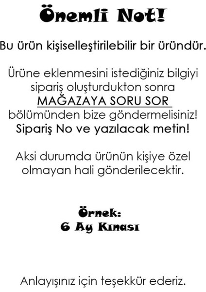 Beyhan Bayhan 20 Adet Kişiye Özel Yuvarlak Bayraklı 6 Ay Kınası Pasta Kürdanı -2 fiyatları