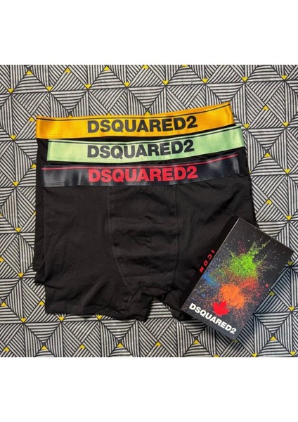 Erkek Premium Likralı 3'lü Boxer Seti-Esnek Bel Bantlı