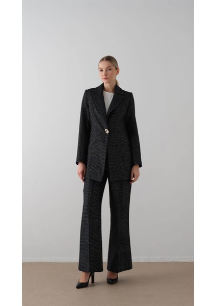 Simli Chanel Takım Lacivert