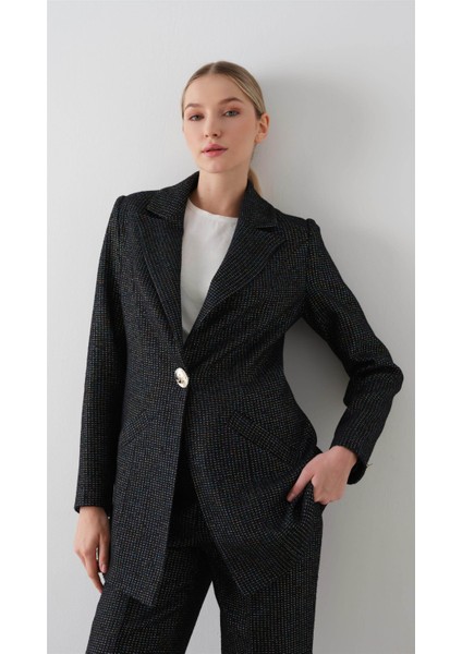 Simli Chanel Takım Lacivert modelleri