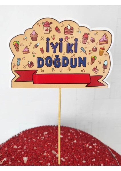 30 Adet Karton Iyi Ki Doğdun Isim Yazılabilir Konuşma Kartı 20 Cm-Kişiye Özel Doğum Günü El Pankartı fiyatları