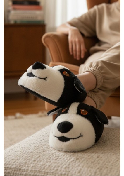 Panduf Hayvan Figürlü Peluş Tüylü Ev Ayakkabısı Yumuşak Taban Ev Botu modelleri