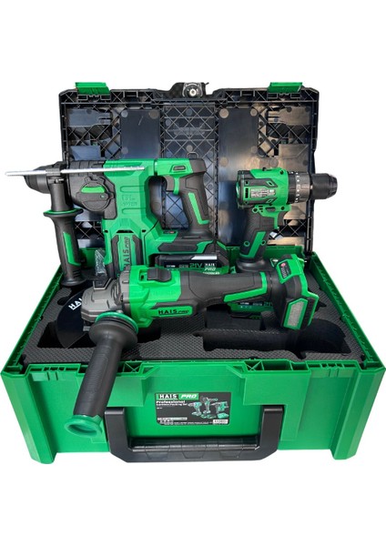 Haispro Akülü Set - 3'lü Profesyonel Akülü Set + 2x4 Ah Çift Akü - Rb-01 fiyatları