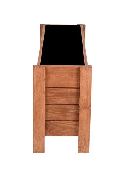 Bodrum Model Ahşap Saksı 75X30X45 cm Dış Mekan Dekoratif Bahçe & Balkon Çiçekliği Hazır Kurulu Kahverengi fırsatları