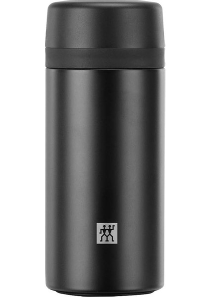 Thermo Çay Demlikli Matara, Paslanmaz Çelik, Siyah, 420 ml