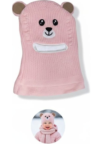 Kitti 4-8 Yaş Kız Çocuk Figürlü Içi Polarlı Kar Maskesi