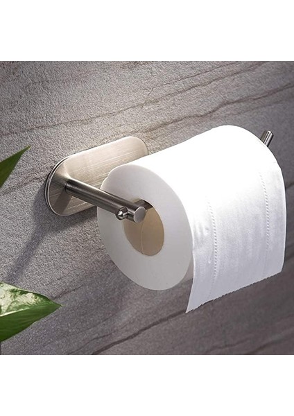 Unique Paslanmaz Çelik Tuvalet Kağıdı Askısı - Wc Kağıdı Askılığı, Tuvalet Kağıtlık - Yapışkanlı Sistem Lüks Askılık