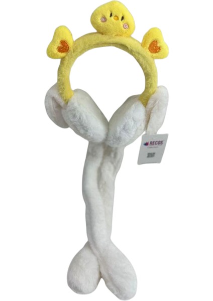 Çocuk Peluş Figürlü Oynar Kulaklı Hareketli Sesli Kışlık Kulaklık RCS.SR.2025