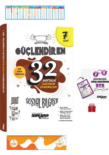 7. Sınıf Güçlendiren 32 Haftalık Sosyal Bilgiler Kazanım Denemesi ve 7 Den 8 E Sts Denemesi