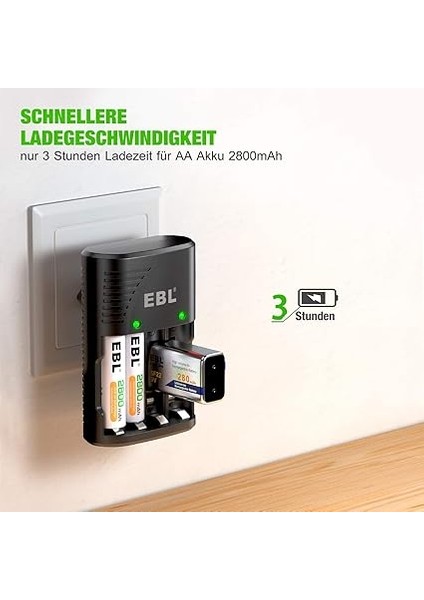 Nı-Mh Aa/aaa ve 9V Piller Için Hızlı Şarj Cihazı - 4 Yönlü LED Ekranlı Şarj Cihazı 6802 fiyatları