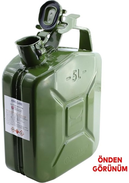 King Metal Dayanıklı Benzin Akaryakıt Mazot Taşıma Doldurma Depolama Bidon Bidonu 5 Lt, BADEM10 fiyatları