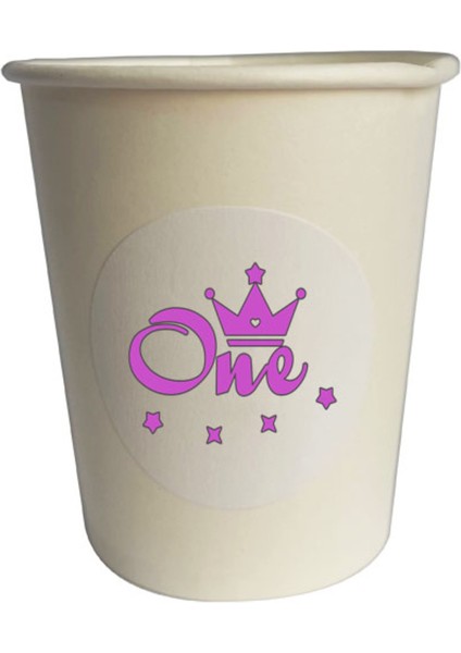 40 Parça Pembe One Bir Yaş Baskılı Kürdan Seti - Bardak Kase Kısa ve Uzun Kürdan fiyatları