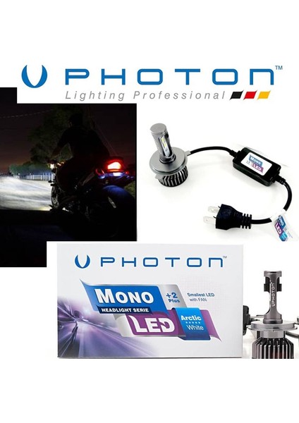 Photon Mono H4 LED - 1 Adet Motorsiklet Için