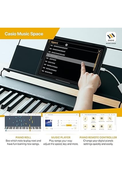 CDP-S110BK Dijital Piyano, 88 Ağırlıklı Tuşlu, Siyah indirimleri