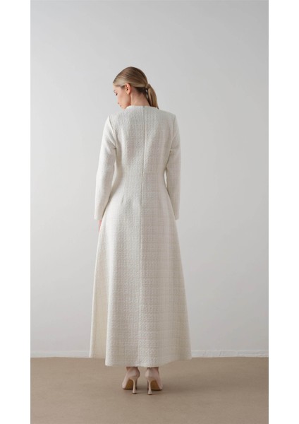 Bebe Yakalı Chanel Elbise Ekru modelleri