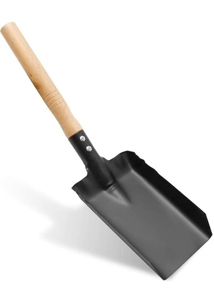Küçük Manuel Kömür Küreği, Şömine Küreği, Tahta Saplı, Metal Kül Küreği, Şömine Kaşığı, Kömür Küreği, Evdeki Evcil Hayvan Dışkısını Temizleme, Bahçecilikte Odun Sobası Küreği, Şömine Küreği