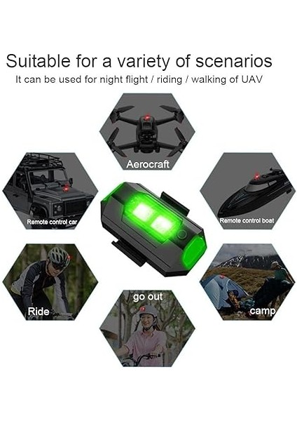Çarpışma Önleyici Aydınlatma, Insansız Hava Taşıtma Işığı, Gece Uçuşu, Hava Taşıtı, Çok Amaçlı Rc Otomobil Motosiklet El Feneri, Dış Mekan Bisiklet Sürme, Uyarı Işığı, 7 Renkli indirimleri