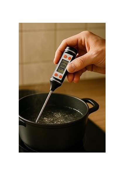 Dijital Gıda Termometresi, Uzun Prob 24 Cm, -50°c ile +300°C Arası, Hızlı ve Hassas Sıcaklık Ölçer, Mutfak, Et, Yağ, Şeker, Çikolata, Sıvı Termometresi modelleri