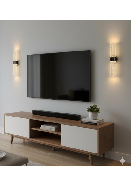 Bhbackhome Bubbletrio Şık ve Zarif Modern LED Duvar Aplik 51 cm Antrasit Elektrikli