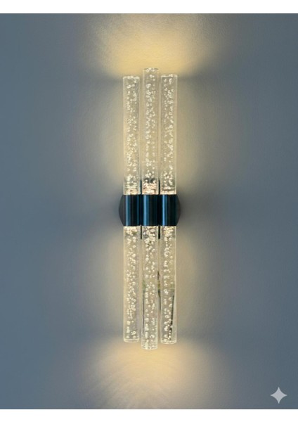 Bhbackhome Bubbletrio Şık ve Zarif Modern LED Duvar Aplik 51 cm Antrasit Elektrikli