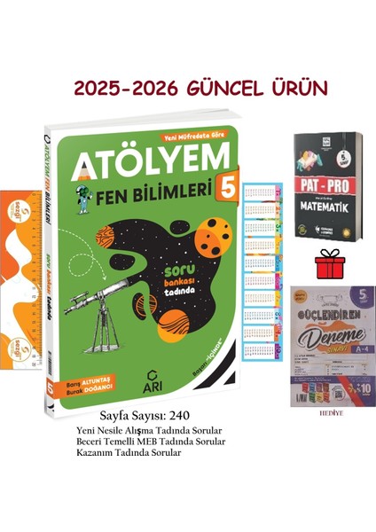 5. Sınıf Fenito Fen Bilimleri Atölyem + Dijit.yaz.eki ve 3X20 Fen Deneme+Sezgistore Cetvel-Ayraç