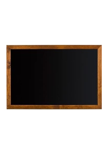 Duvara Monte Ahşap Çerçeve Kara Yazı Tahtası 60X90 cm Alaçatı Kahve