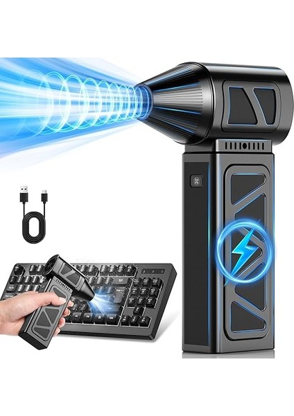 Süper Güçlü Üfleyici Şarjlı Fan Turbo 130000 Rpm Güçlü Fan Vantilatör Üfleyici Turbo Jet Vantilatör Toz Üfleyici Basınçlı Temizleyici fiyatları