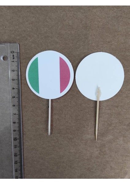 Beyhan Bayhan 20 Adet Dekoratif Italya Bayrağı Baskılı Kürdan 6,5 cm fiyatları