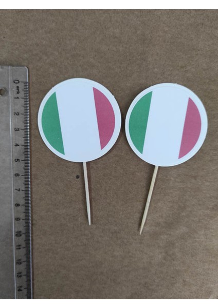 Beyhan Bayhan 20 Adet Dekoratif Italya Bayrağı Baskılı Kürdan 6,5 cm fırsatları