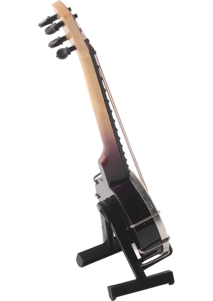 Banjo Modeli, Hayata Çeviren Yüzeyler Oyuncakları Için Depolama Kutusu ile Bebek Evi Aksesuarları