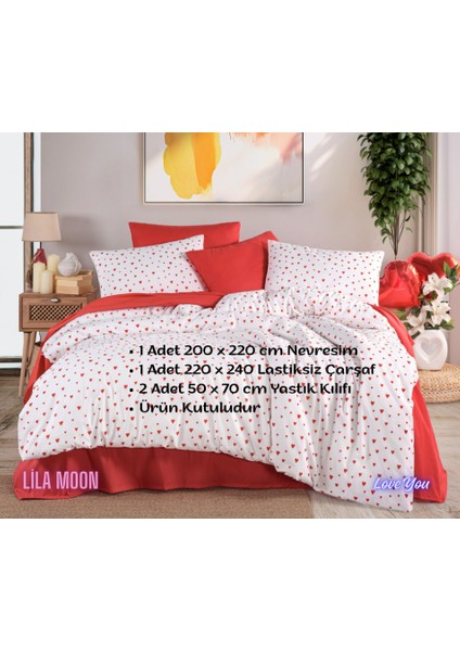 Love You Ranforce Light Pamuklu Çift Kişilik Nevresim Takımı fiyatları