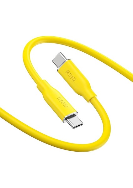 MacBook Pro, iPhone 15 Pro Max Plus, iPad Pro/air, Galaxy S23ULTRA, Piksel, Anahtar, 3.3 Ft, Sarı Için 140W USB C - USB C Kablosu Pd 3.1 Tip C Hızlı Şarj Kablosu