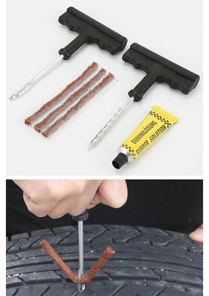 6 Parça Tamir Kiti Otomobil Araba Bisiklet Motor Lastik Tamir Kiti Seti indirimleri