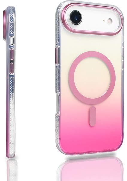 iPhone 17 Air Kılıf M-Safe Şarj Özellikli Transparan Renk Geçişli Toros Kılıf fiyatları