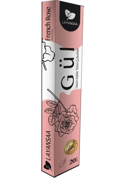 French Rose (Kırmızı Gül - Gulab) Kokusu Agarbatti Özel Aroma Kokusu 20 Adet 1 Paket Çubuk Tütsü fırsatları