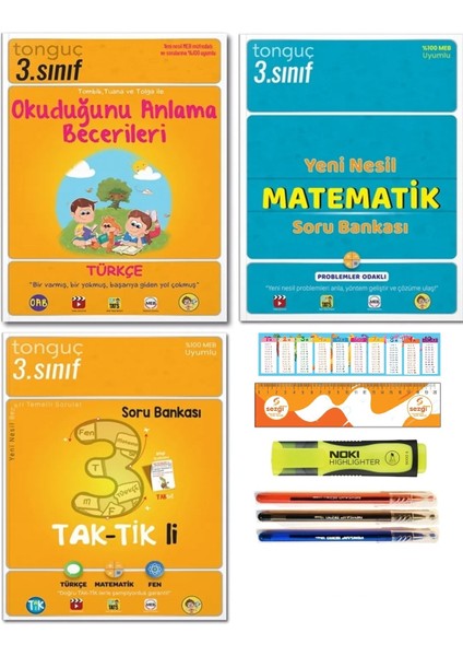 3. Sınıf Yeni Nesil Matematik Soru Bankası ve Okuduğunu Anlama Becerileri Ile Taktikli Soru Bankası