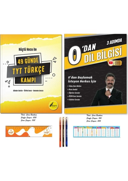 49 Günde Tyt Türkçe Kampı ve 0'dan Dil Bilgisi Ile 2024 Tyt Dil Bilgisi 10 Deneme Marka Yayınları