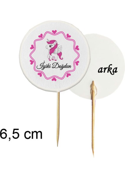 40 Parça Unicorn Boynuzlu At Doğum Günü Kürdan Seti - Bardak Kase Kısa ve Uzun Kürdan modelleri