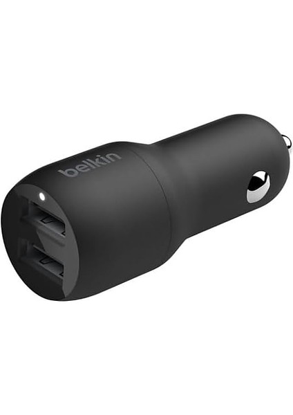 Boost Charge Çift Bağlantı Noktalı 24 W Araç Şarjı, iPhone ve Android Telefon Uyumlu, Siyah, CCB001BTBK modelleri