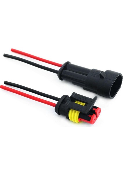 Motorobit Kablolu 2-Pin Su Geçirmez Konnektör Takımı